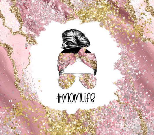 Mom Life Marble With Glitter