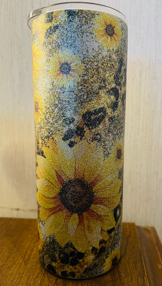 Sunflower leopard print cup